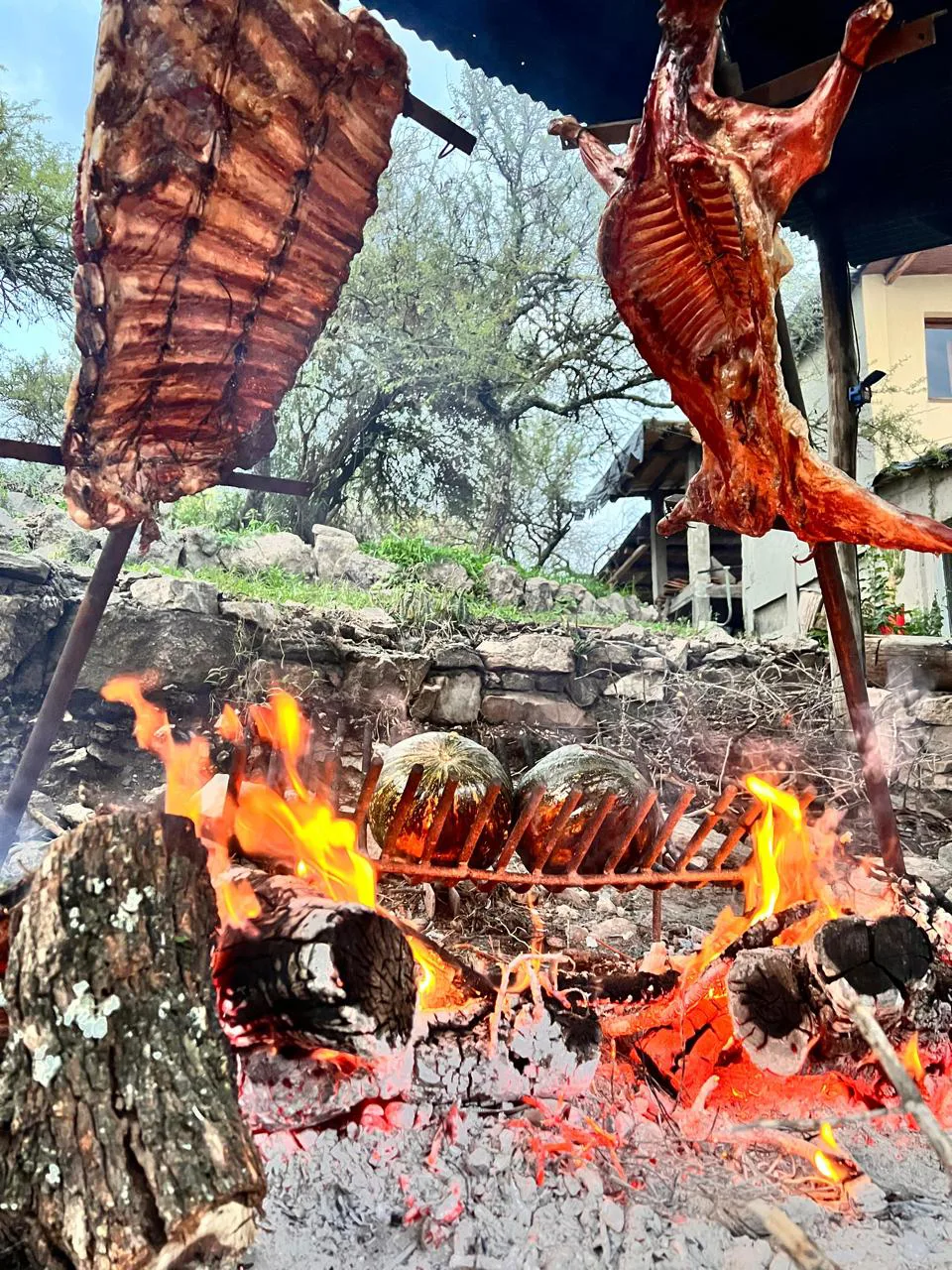 costillar fuego aldea